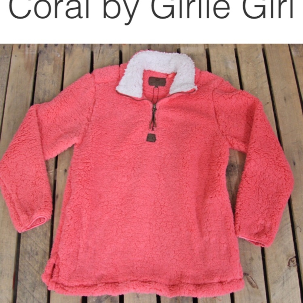 Girlie Girl Originals Sherpa Pullover CORAL